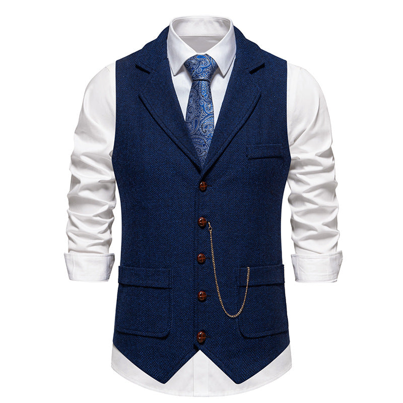 Men's Houndstooth Vest Elegant Design