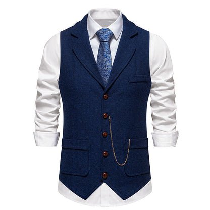 Men's Houndstooth Vest Elegant Design