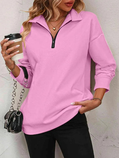 Women's Sweatshirt Casual Zipper Sporty