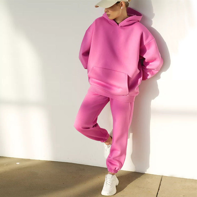 Women's Tracksuit Comfortable Hood Pockets