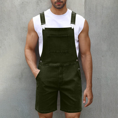 Men's Denim Overalls Comfortable With Pockets