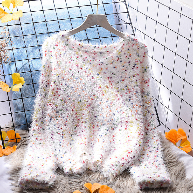 Stilvoller Pullover mit Punkten - IdealeKleiden