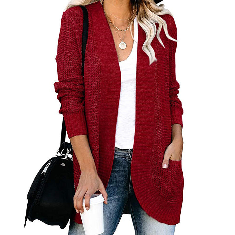 Women's Cardigan Casual Open Front with Pockets