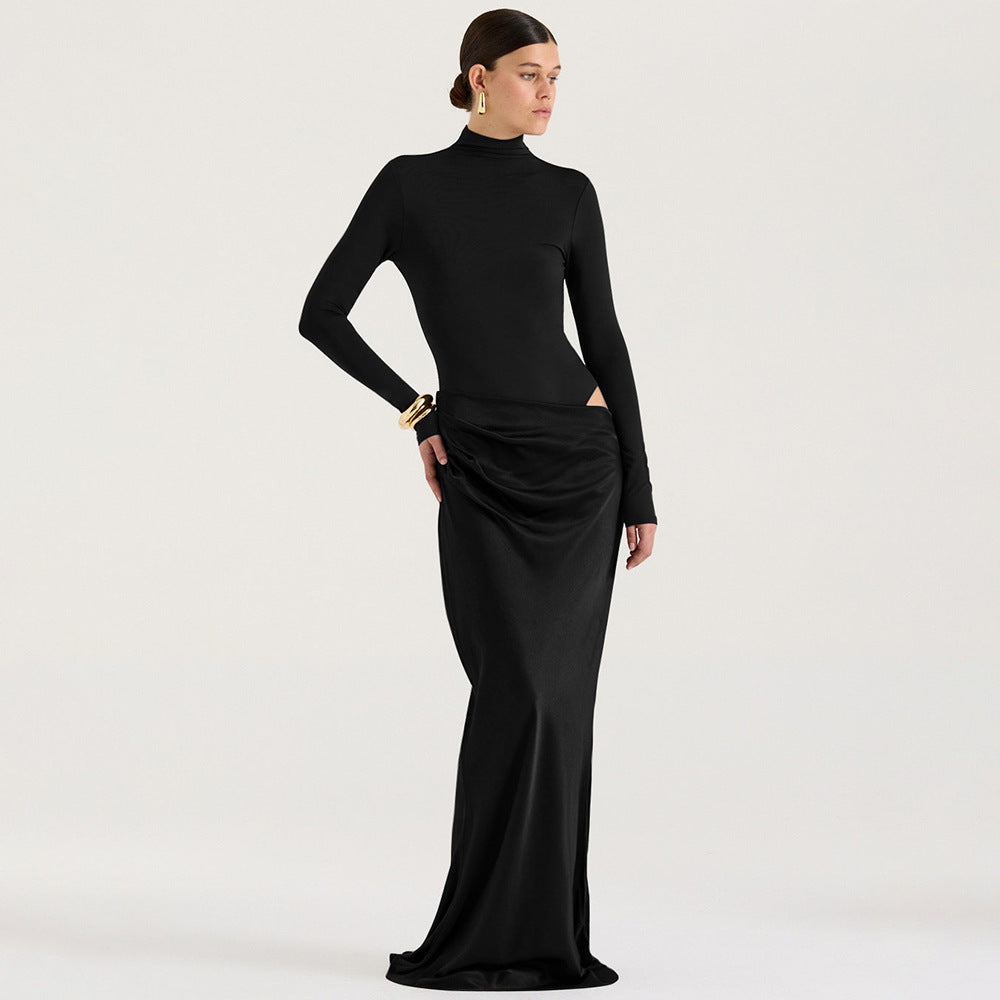 Women's Elegant Long-Sleeved Bodycon Maxi Dress