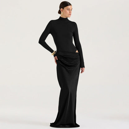 Women's Elegant Long-Sleeved Bodycon Maxi Dress