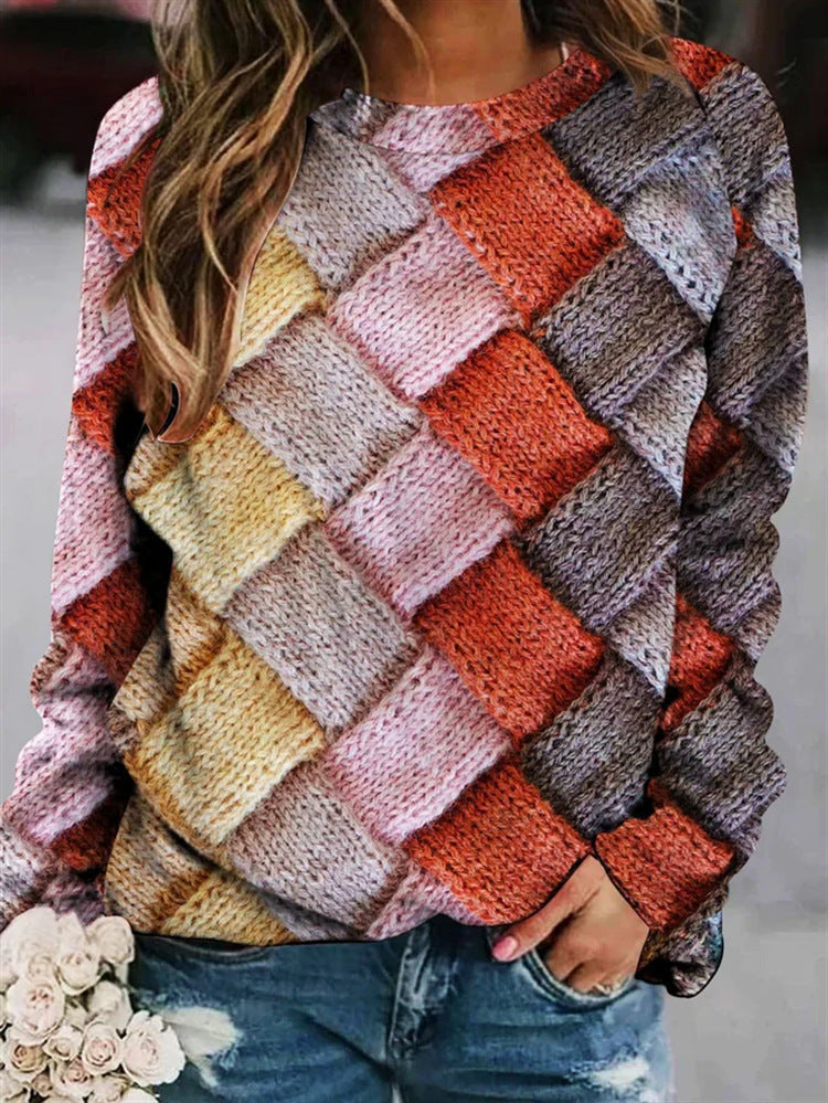 Stylische Pullover aus Bedruckter Wolle - IdealeKleiden