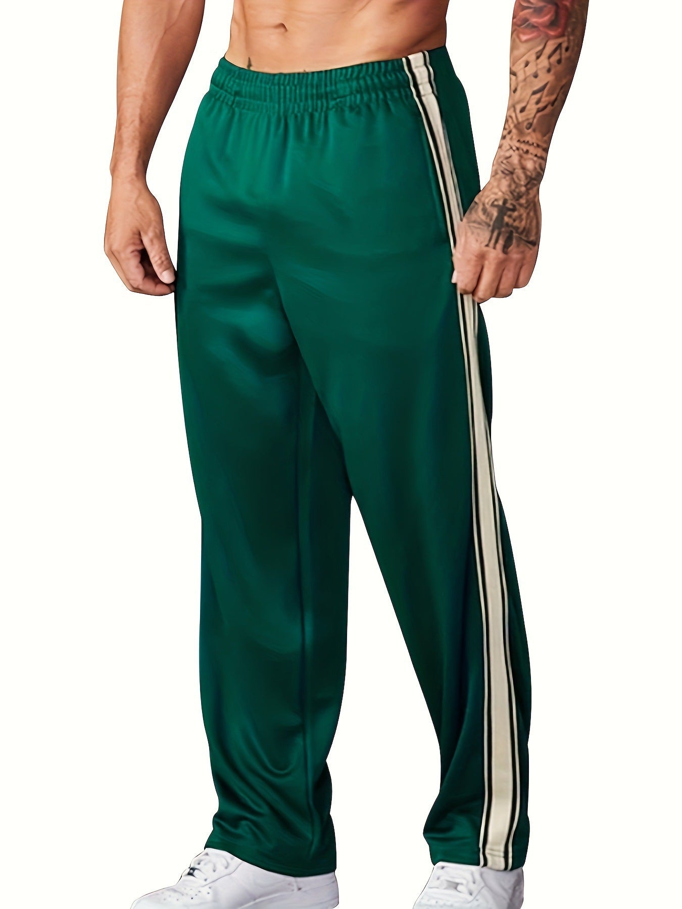 Men's Sports Pants with Side Stripe Modern Design