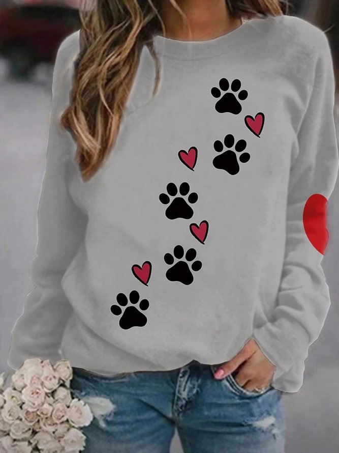 Women's Sweatshirt Kitten Motif Soft Gift