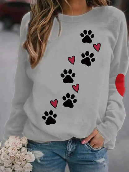 Women's Sweatshirt Kitten Motif Soft Gift