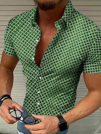 Men's Shirt Modern Plaid Classic Kent