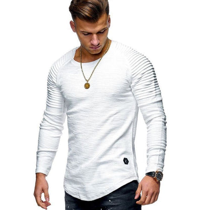 Men's Long-Sleeve Shirt Textured Design Elegant