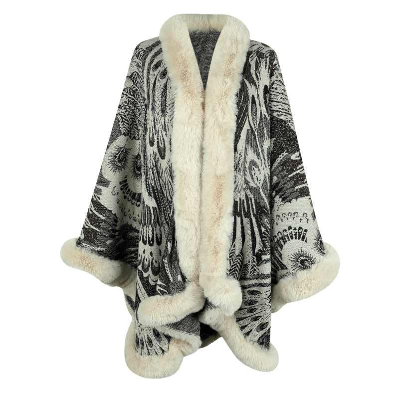 Women's Poncho Soft Fleece Warm Shawl