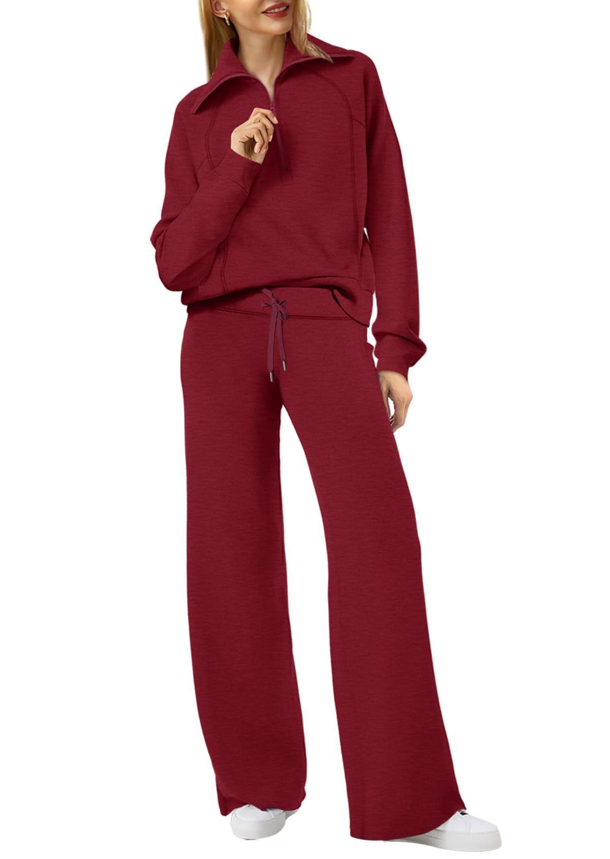 Women's Sporty Two-Piece Set Soft Comfortable High-Neck