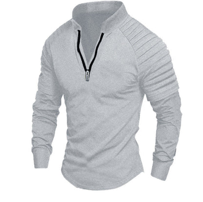 Men's Long-Sleeve Sporty Functional Zip-Up Shirt