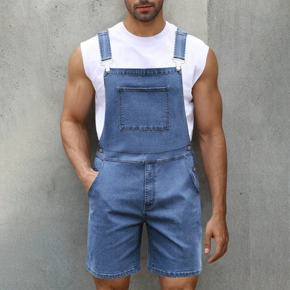 Men's Denim Overalls Comfortable With Pockets
