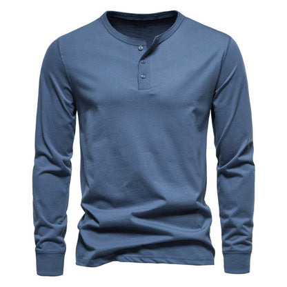 Men's Long-Sleeve Shirt Modern Button-Up Elegant