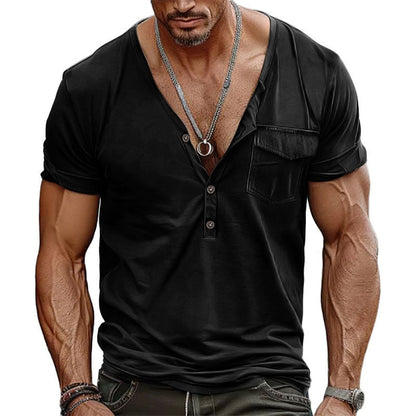 Men's T-Shirt Short Sleeve Modern Fit With Chest Pocket