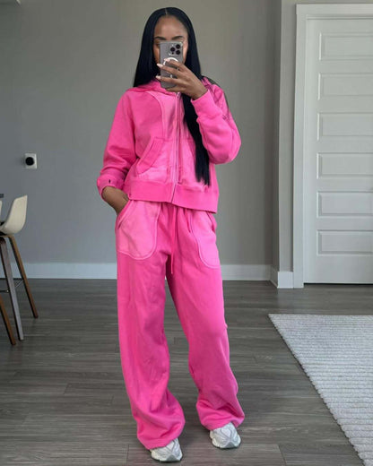 Women's Sporty Hoodie and Sweatpants Set Comfortable