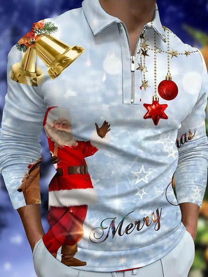 Men's Christmas Long-Sleeved Shirt Festive Gift Idea