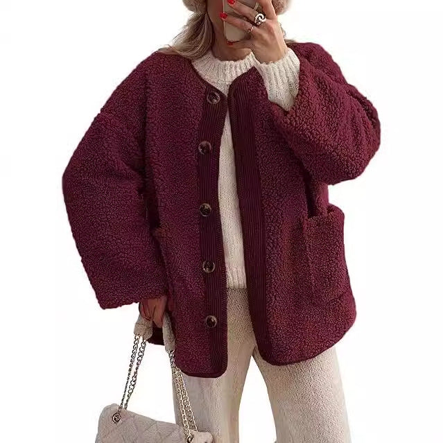 Women's Teddy Jacket Soft Plush Look