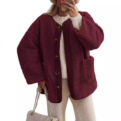 Women's Teddy Jacket Soft Plush Look