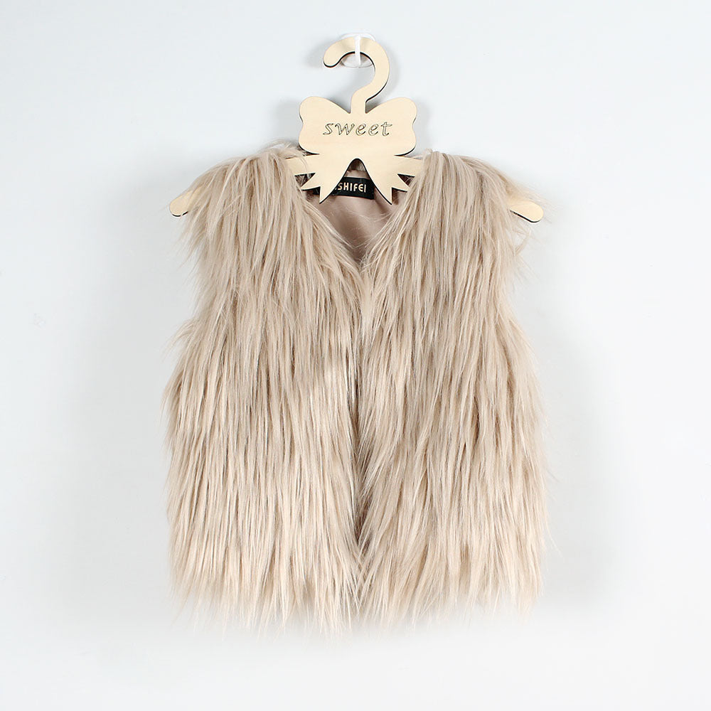 Women's Faux Fur Vest High Collar Soft and Elegant