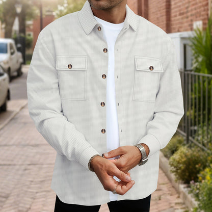 Men's Shirt Blouse Modern Pockets Design