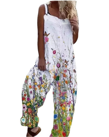 Women's Jumpsuit Floral Print Elegant Summer Wear