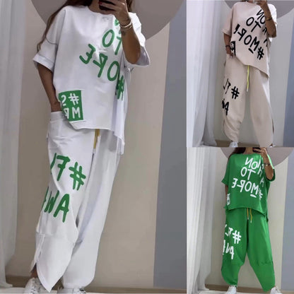 Damen Jogginganzug Bequem Oversized Set - IdealeKleiden