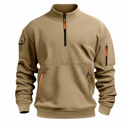 Men's Outdoor Pullover Practical Zipper Pockets