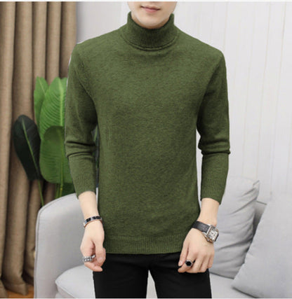 Men's Cotton Turtleneck Sweater - Elegant Design