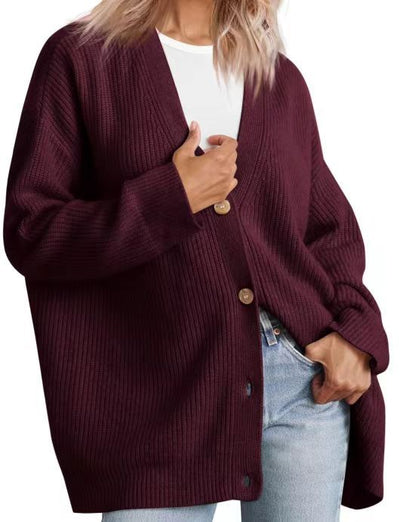 Women's Cardigan Autumn Stripes Modern