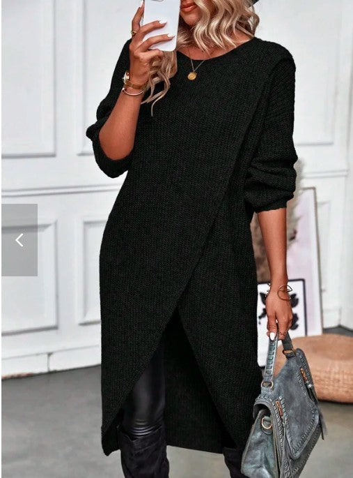 Elegant Knitted Dress Women's Fashion
