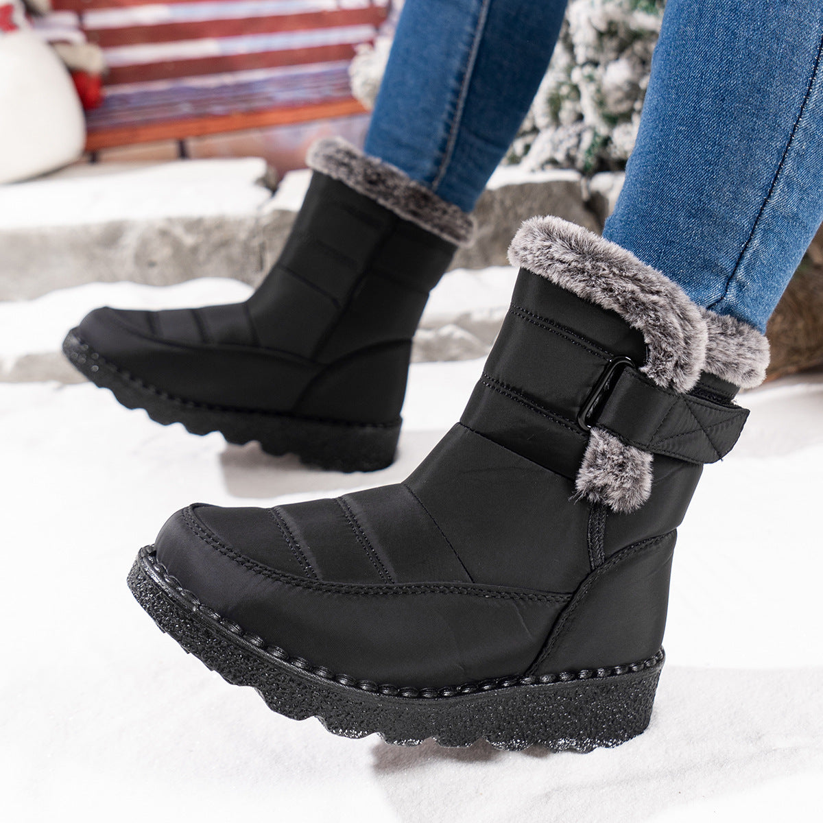 Women's Winter Boots Warm Fleece Non-slip