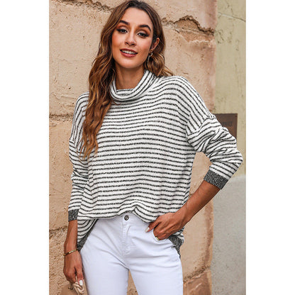 Women's Rollneck Sweater Soft Long-Sleeve Wool Blend