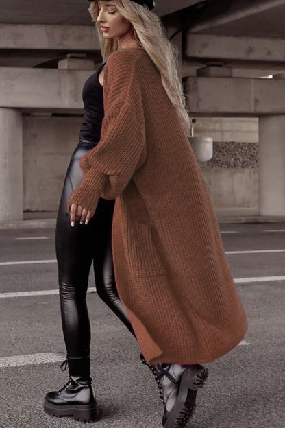Women's Knitted Cardigan Oversized Casual With Pockets