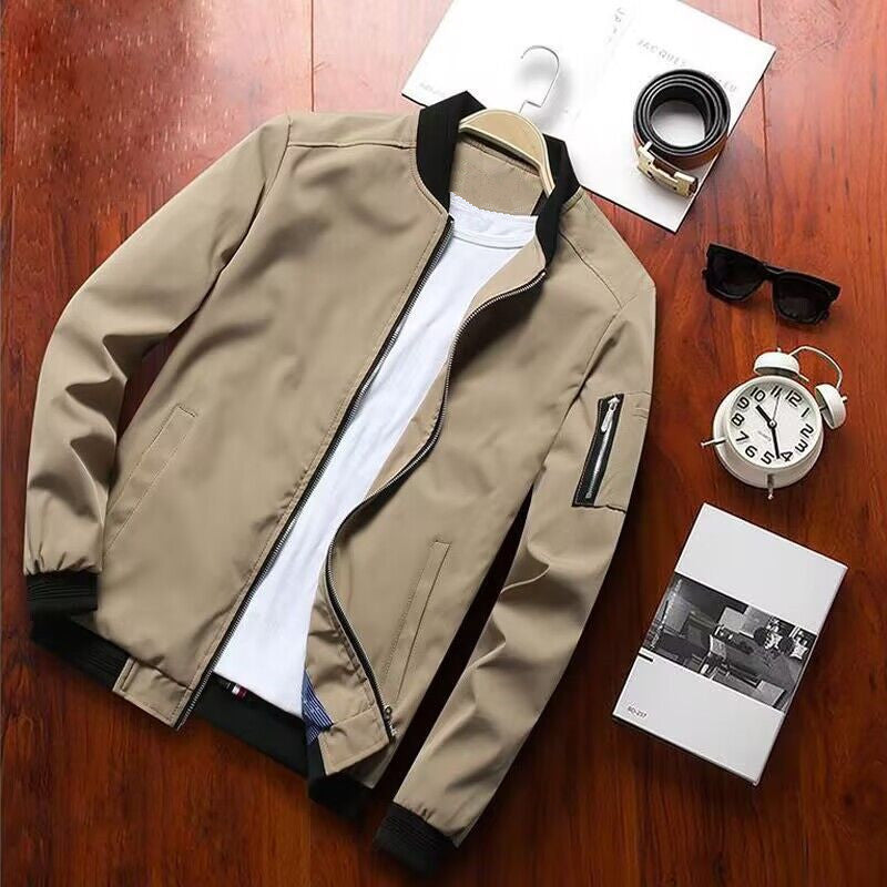 Men's Bomber Jacket Modern Sporty With Pockets