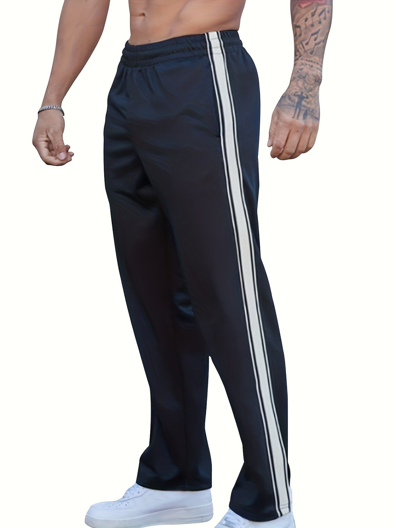 Men's Sports Pants with Side Stripe Modern Design