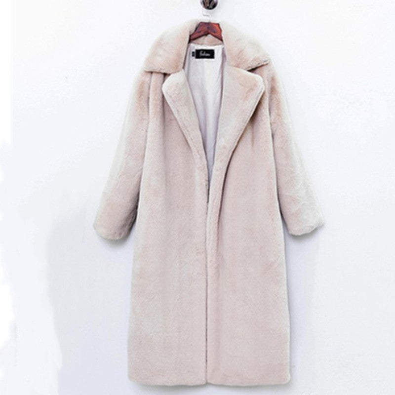 Luxury Women's Coat Teddy Style Long-Hair Winter Season