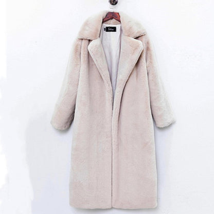 Luxury Women's Coat Teddy Style Long-Hair Winter Season