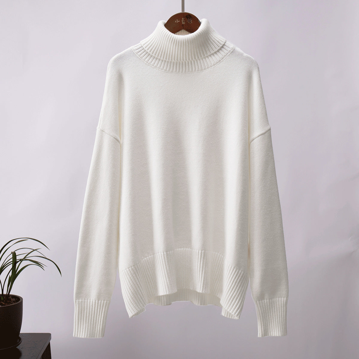 Women's Knitted Jumper Comfortable Warm Ribbed Trim