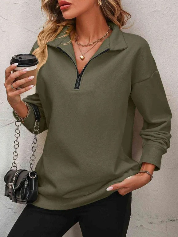 Women's Sweatshirt Casual Zipper Sporty
