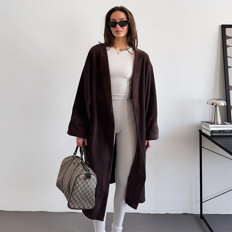 Soft women's winter coat oversized style