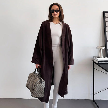 Soft women's winter coat oversized style