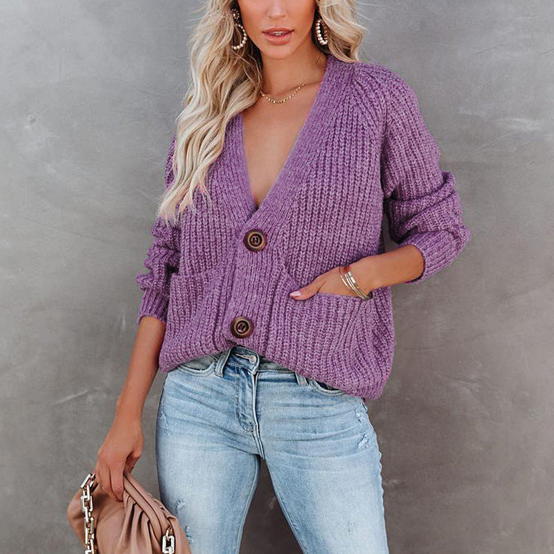 Women's Cardigan Casual With Pockets