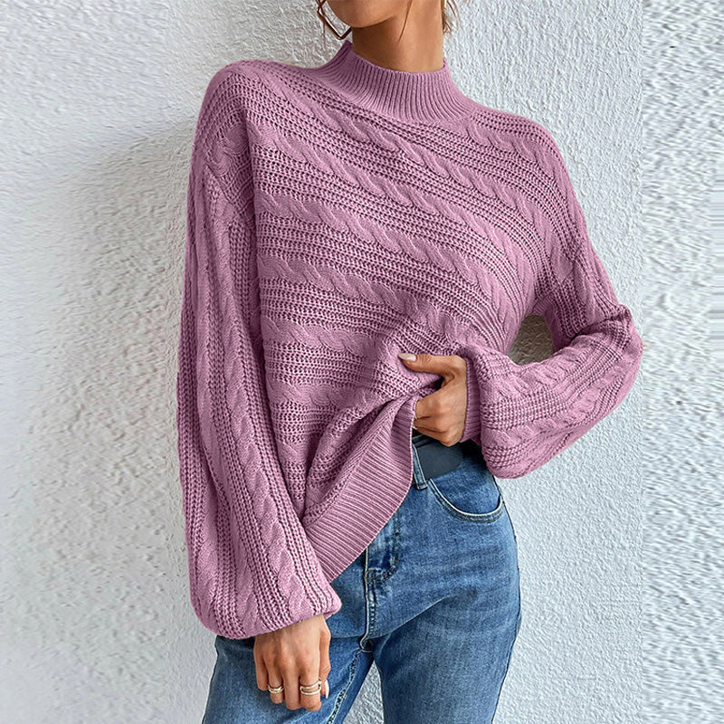 Women's Cable Knit Jumper Warm for Winter