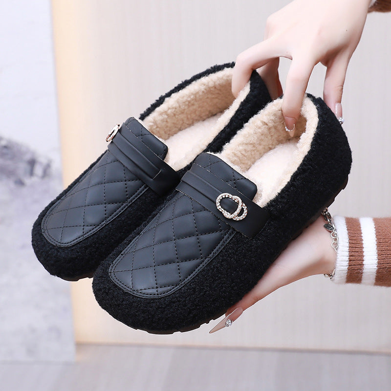 Damen Hausschuhe Elegant Schnalle Weich