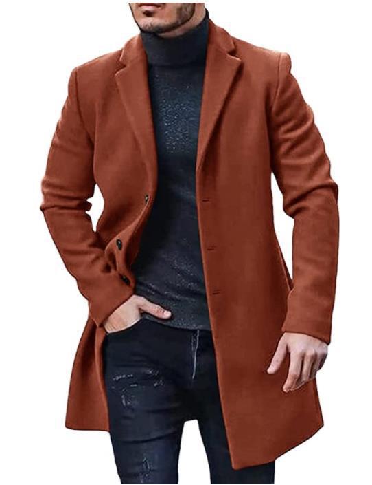 Men's Winter Coat Elegant Classic Black