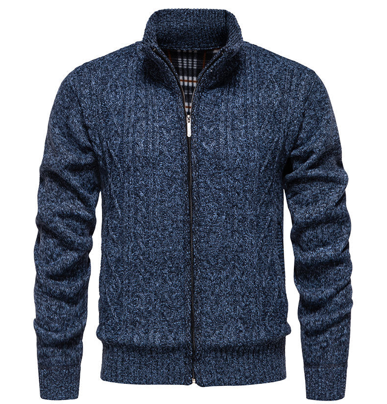 Men's Cardigan High Collar Zipper Sporty