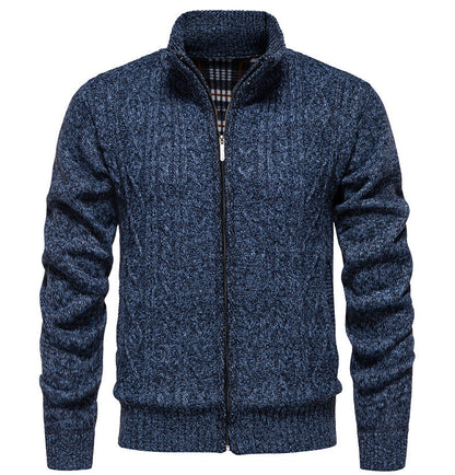 Men's Cardigan High Collar Zipper Sporty
